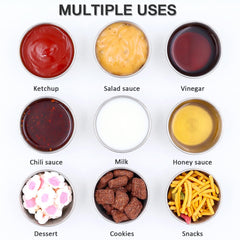 Stackable mini ramekins for condiments