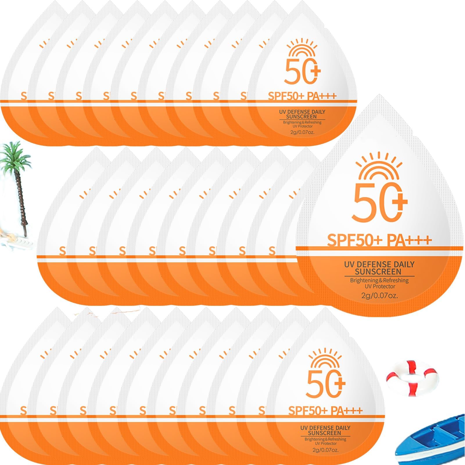 Mini Sunscreen Bulk 30 sachets packaging