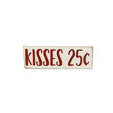 2in x 6in freestanding white wood sign for Mini Valentines Day Tiered Tray Decor display
