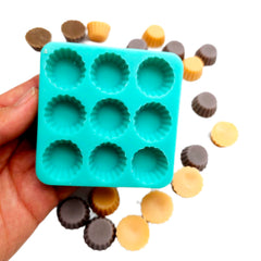 minis peanut butter cups mold silicone 9 cavities