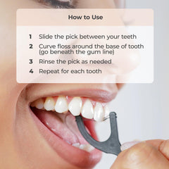 Aligner and retainer friendly floss picks mint