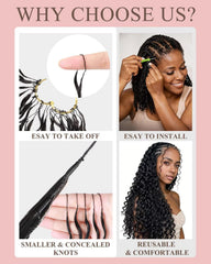 Feather Crochet Hair 55g 40 strands per pack close view