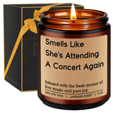 Miracu Candle Concert Goer 9 oz lavender candle in colored box