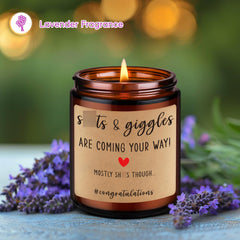 New parents gift candle by Miracu in a colored box