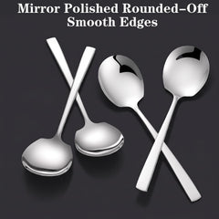 Dishwasher safe stainless steel serving spoons for daily use