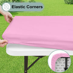 close up of elastic edge on misaya table cloth