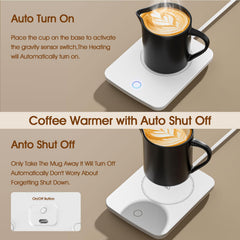 Gravity induction mug warmer auto shut off Misby