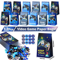 Mishopy blue themed gamer party bags for kids