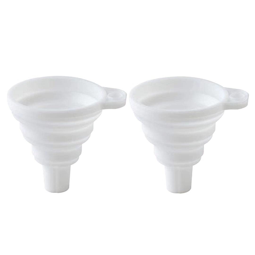 Misitifi Collapsible Funnel white set of 2 for kitchen use