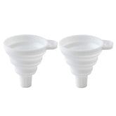 Misitifi Collapsible Funnel white set of 2 for kitchen use