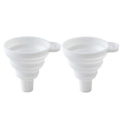 Misitifi Collapsible Funnel white set of 2 for kitchen use