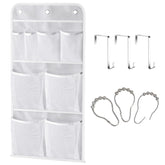 MISSLO hanging mesh pockets bathroom organizer for door