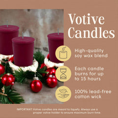 Mister Candle Holly Berry votive candle handmade in USA