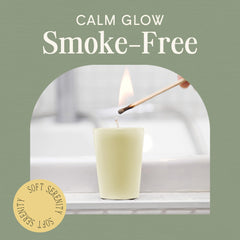 Lead-free wick clean burn votive candle by Mister Candle