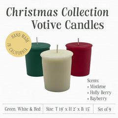 Mister Candle Holly Berry scent votive candle display