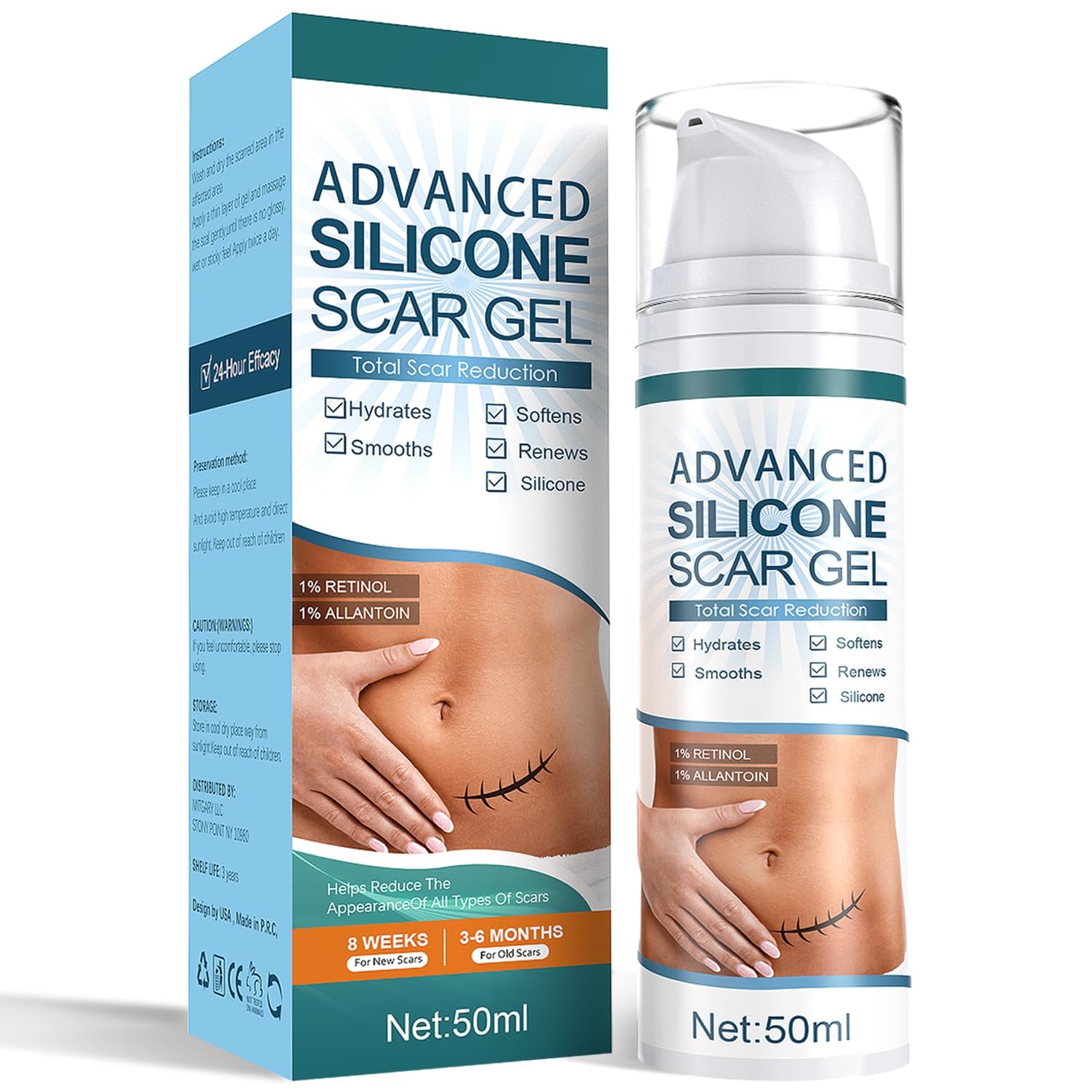 Mitgary Advanced Scar Gel silicone scar treatment bottle 50g