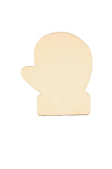 25 piece set of mitten shaped wood blanks 2 inch size