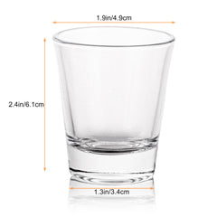 Clear 2 oz shot glasses bulk set 48