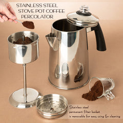 52oz capacity camping percolator by Mixpresso