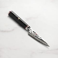 Miyabi Mizu SG2 paring knife Damascus finish close view