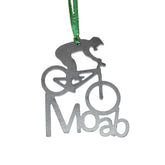 Moab Mountain Bike Ornament dark grey steel rustic finish