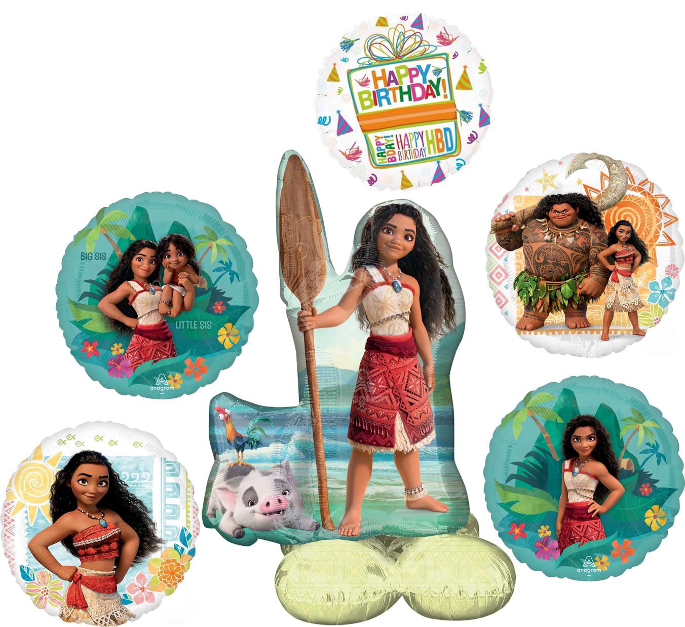 moana birthday 39 inch airloonz foil balloon