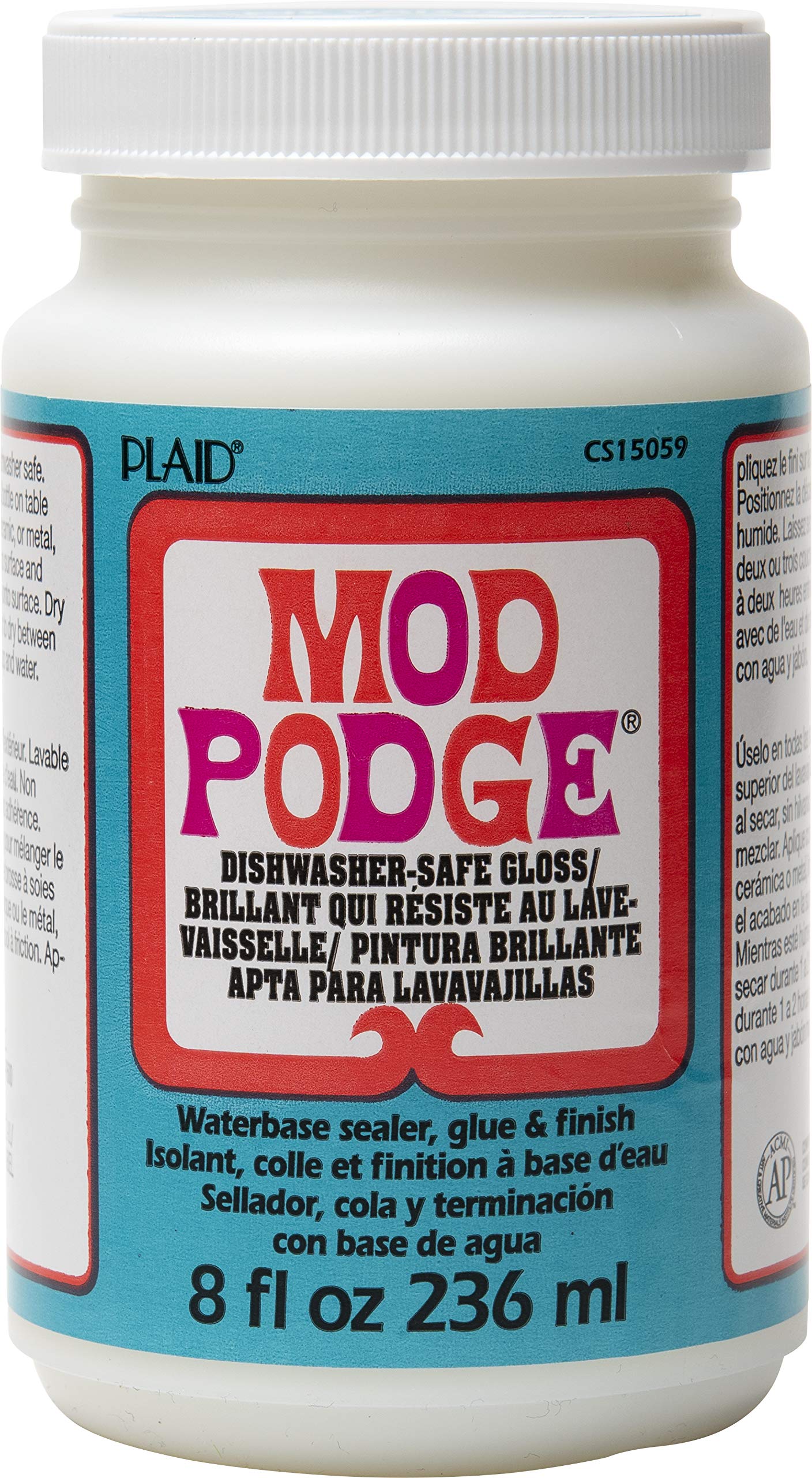 Mod Podge dishwasher safe waterbased sealer glue and finish 8-ounce bottle