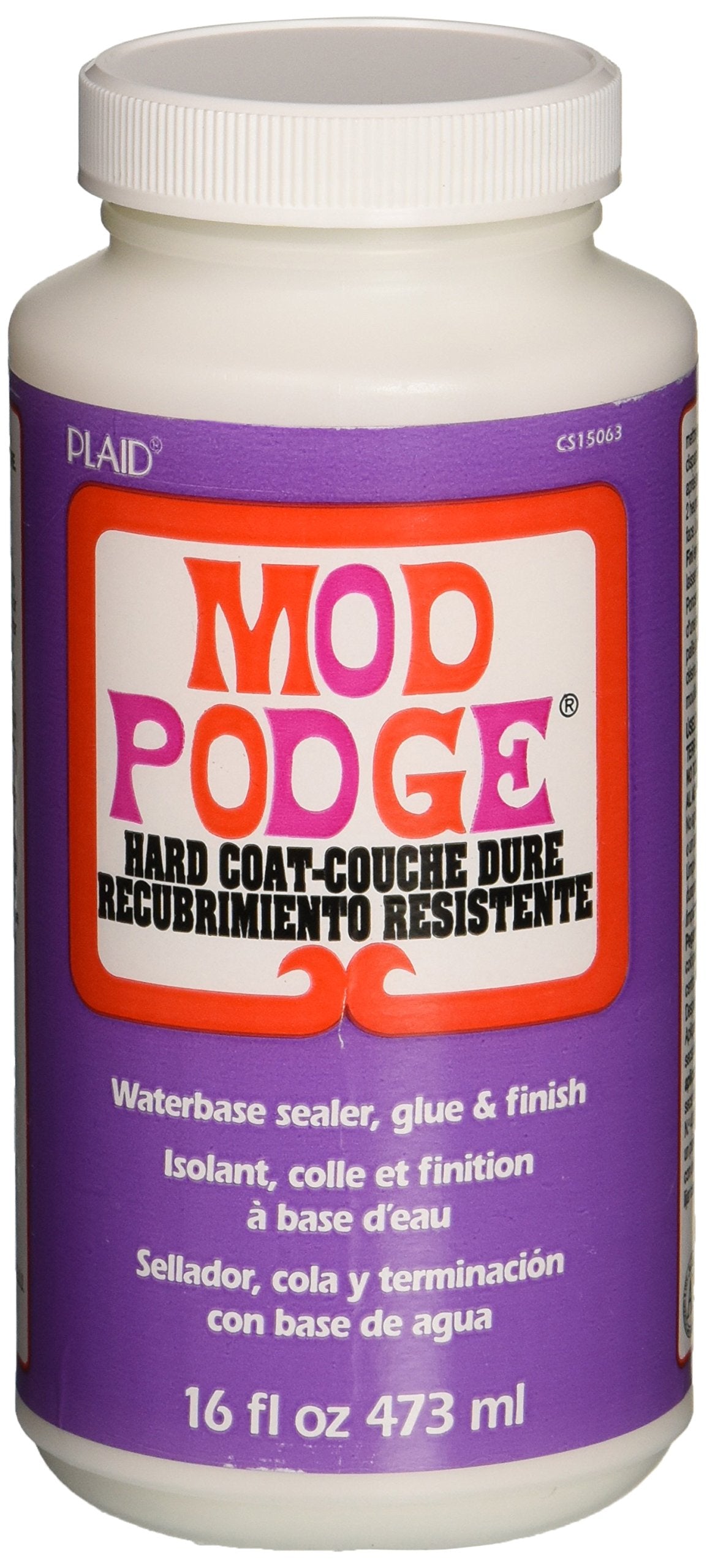 Mod Podge Hard Coat 16 Ounce bottle clear satin finish