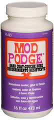Mod Podge Hard Coat 16 Ounce bottle clear satin finish