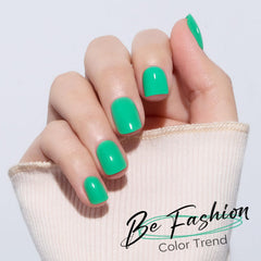 Modelones vivid green squoval fake nails count
