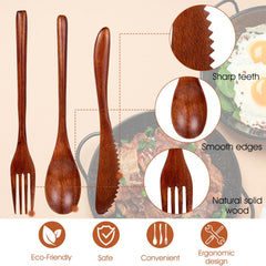 Molain wooden fork 23 cm utensil