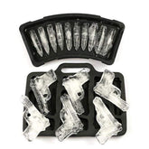 MoldFun handgun and bullet ice tray set in black
