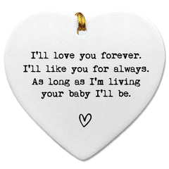Mom Keepsake Ornament ceramic 3 inch size