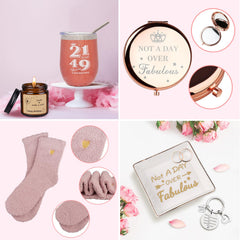 fuzzy socks and key chain included in gift box
