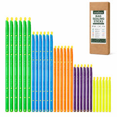 MONABEN 30 PCS Bag Sealer Sticks five sizes 11.2in 8.9in 7.3in 4.9in 3.5in