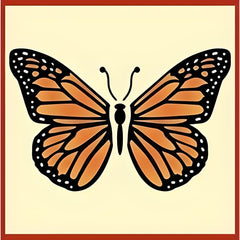 Reusable 10 mil Mylar monarch butterfly stencil for painting