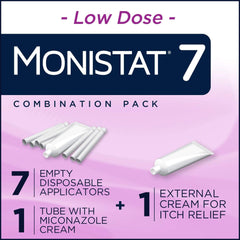 Seven disposable vaginal applicators in Monistat kit