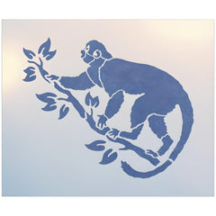 Monkey 2 Stencil Template size 8.8 x 7 inches for walls