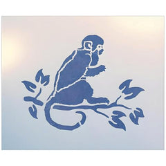 Monkey Stencil Template product image showing jungle monkey outline