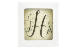 Monogram gift candle for special occasions