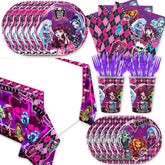 Monster Elf High gothic party plates and napkins