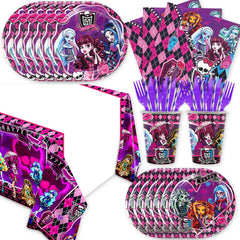 Monster Elf High gothic party plates and napkins