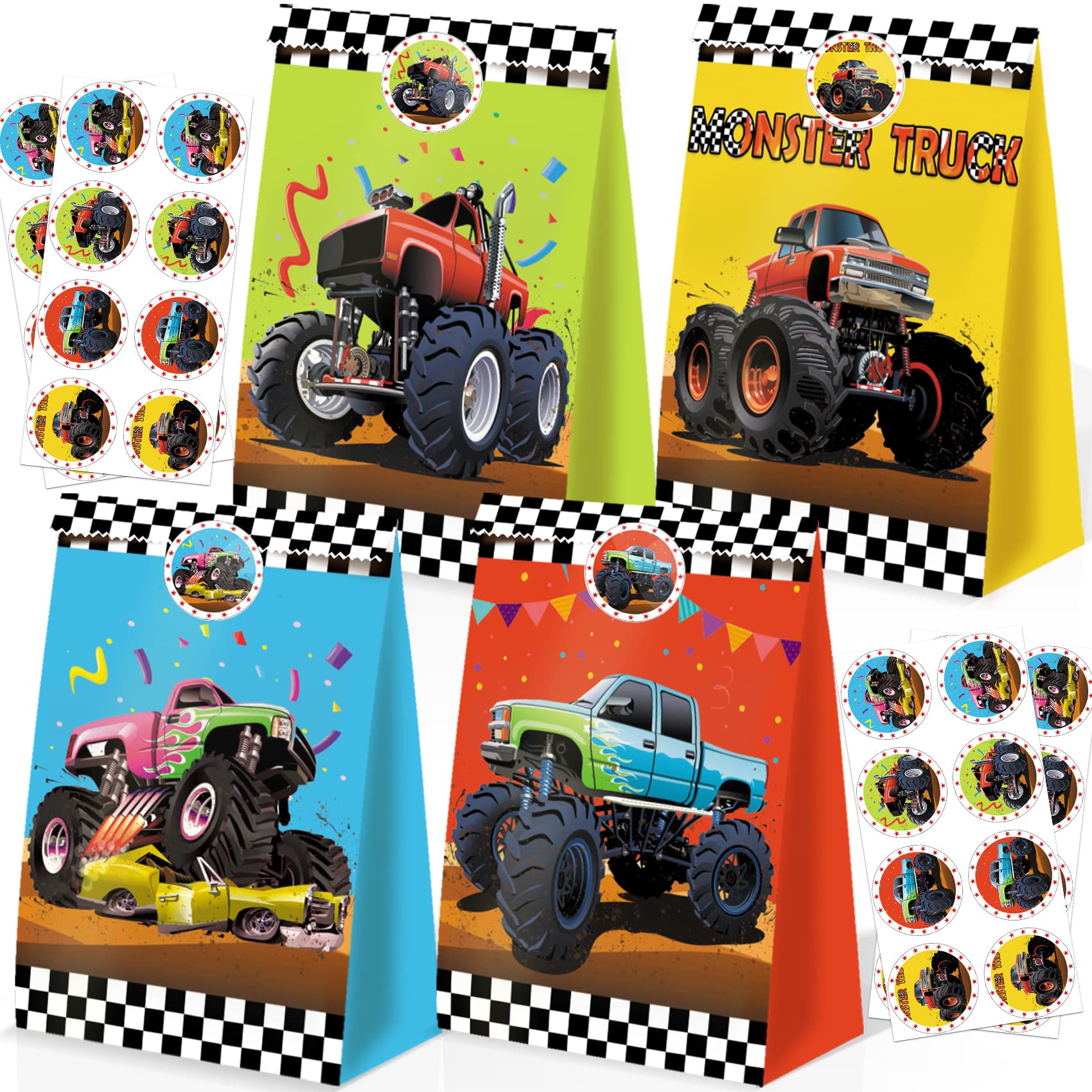 Monster Truck Goodie Bags 24pcs for party favors