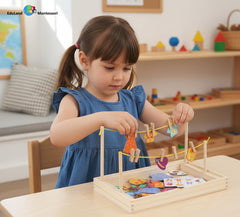 montessori practical life clothes hanging job product image