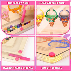 Non-toxic water-based paint finish on Ice Cream Magnetic Color and Number Maze