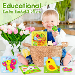 Montessori inspired wooden puzzles for toddlers