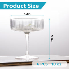 Vintage style Montex classic coupe glassware