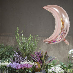 Moon balloon wedding decor 24 inch rose gold