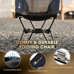Moon Lence beach and camping chair with lightweight frame