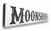Moonshine Sign 40x6 inch solid wood with hanging wire